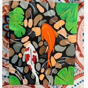 Koi Fish Acrylic Painting